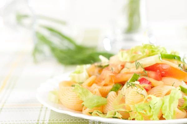 Makaron z warzywami — Zdjęcie stockowe