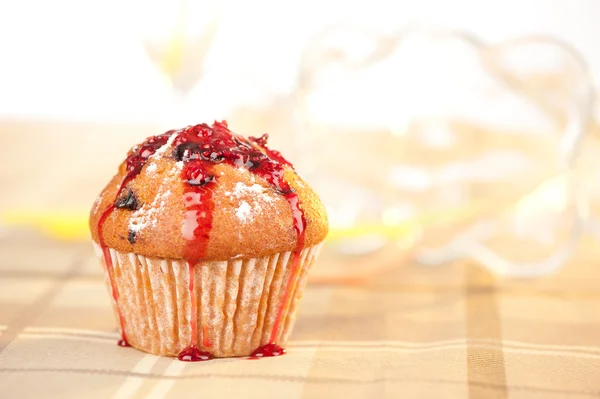 Muffin de frambuesa casero — Foto de Stock