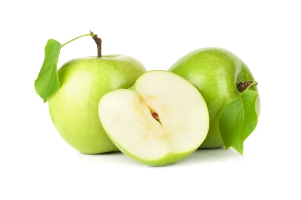 Äpplen på vit — Stockfoto