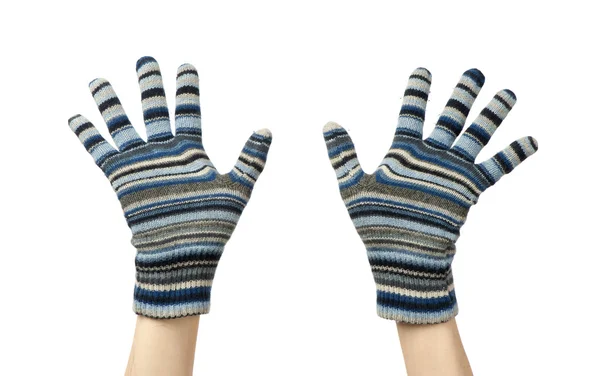 Blue mittens — Stock Photo, Image