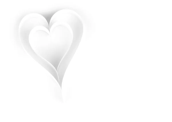 O coração de papel do Valentine. cartão de Dia dos Namorados — Fotografia de Stock
