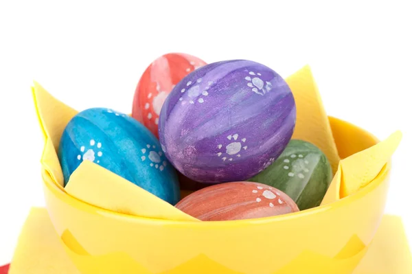Húsvéti tojás, tálba — Stock Fotó