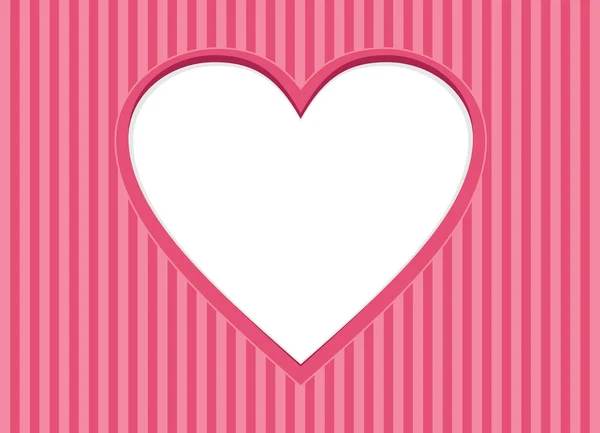 Tarjeta de felicitación con marco de corazón. Fondo para el Día de San Valentín . — Vector de stock