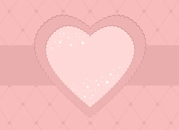 Fond de Saint Valentin rouge avec coeur — Image vectorielle
