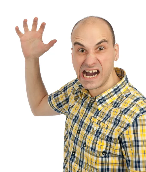 Angry man screaming — Stock Photo, Image
