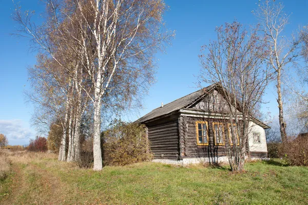 stock image Old Russian rustic house