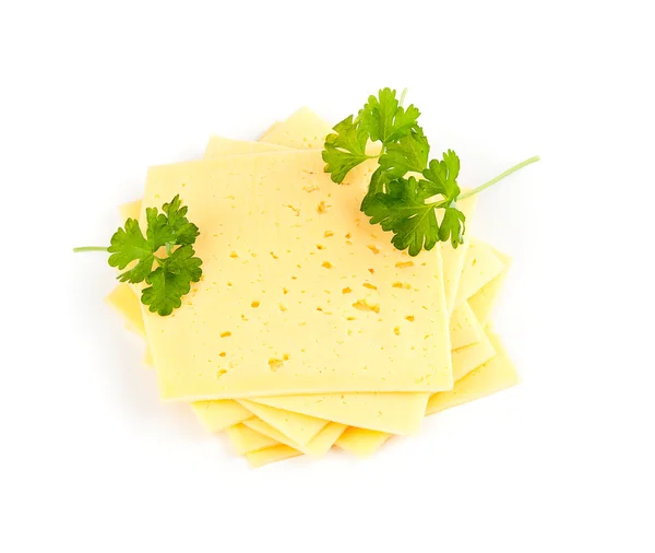 Скибочок Швейцарського сиру — стокове фото
