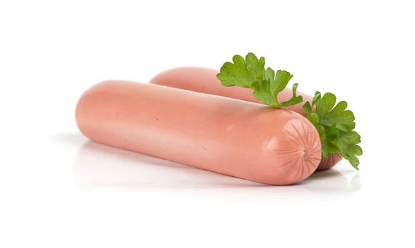 Fresh sausage isolated over white — Stock Photo, Image
