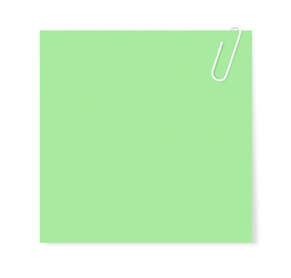 Chiudere la graffetta contenente un foglio di carta bianco — Foto Stock