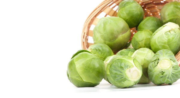 Brussels sprouts on white background — Stock Photo, Image