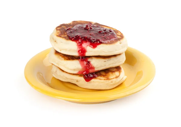 Pancakes stack on white background — Stock Photo, Image