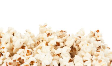 Beyaz arka plan üzerinde izole pop corn