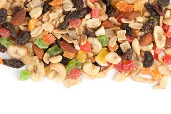 Mixed nuts and dried fruits — Stock Photo, Image