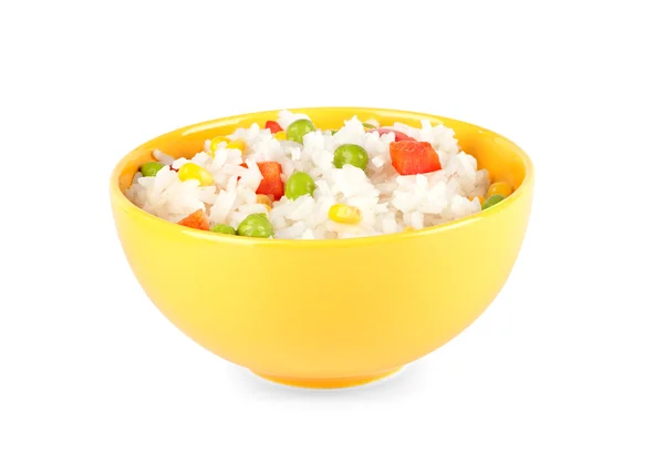 Rice and vegetables in a bowl — Stock Photo, Image