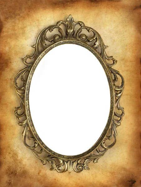 Antique frame with a blank white area for your image — Stock Photo, Image