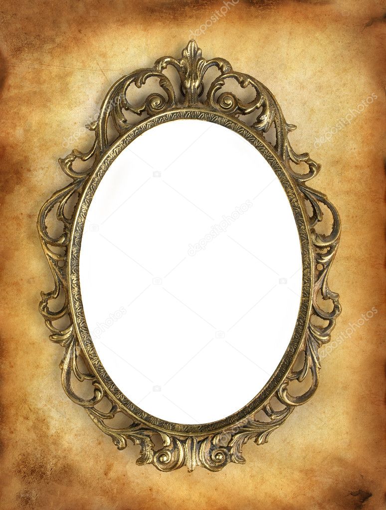 Antique frame with a blank white area for your image