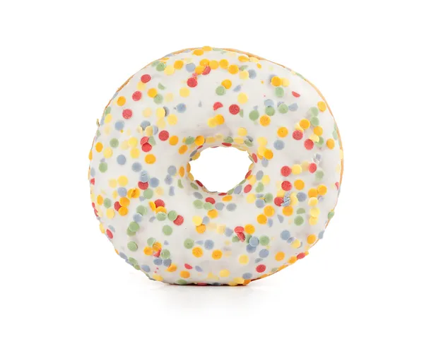 Donut avec des paillettes colorées — Photo