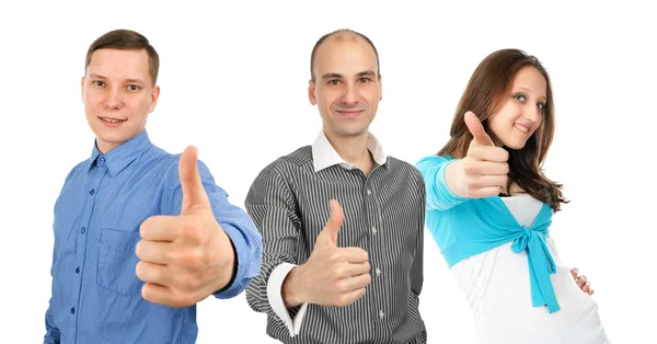 Young showing thumbs up — Stock Photo, Image