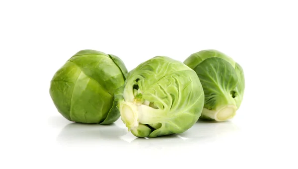 Brussels sprouts on white background — Stock Photo, Image