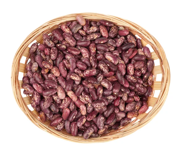 Haricot fazole v košíku — Stock fotografie