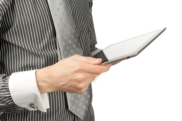 Businessman with a tablet computer — Stock Photo, Image