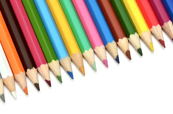 Color pencils isolated on a white background — Stock Photo, Image
