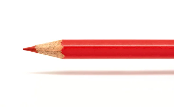 Rood potlood geïsoleerd op witte achtergrond — Stockfoto