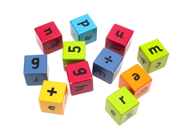 Кубы с буквами — стоковое фото