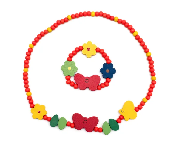 Beautiful colorful necklace — Stock Photo, Image