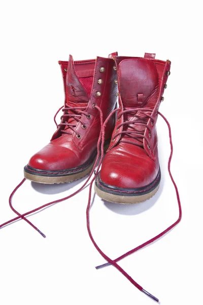 Red boot on white — Stock Photo, Image