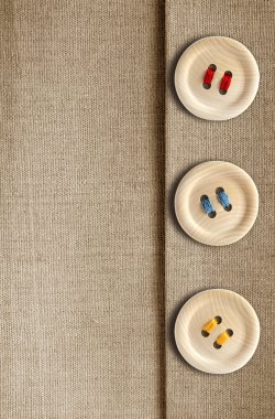 Buttons On Canvas clipart