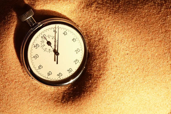 Stopwatch On Sand — Stock Photo, Image