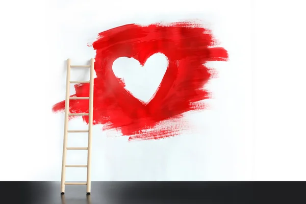 Hjärtat målning — Stockfoto