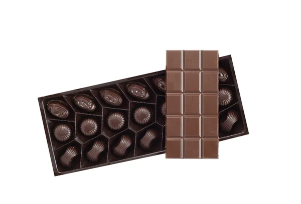 Chocolate On White — Stock Photo, Image
