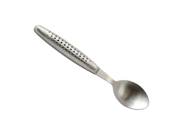 Metal Spoon On White — Stock Photo, Image