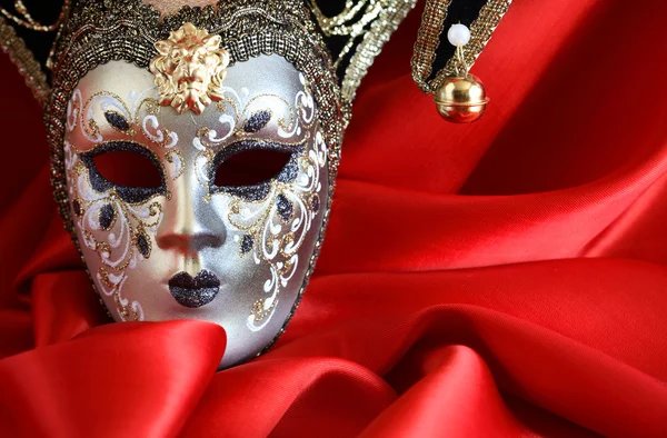 Mask On Red — Stock Photo, Image
