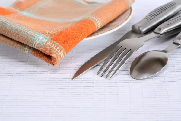 Cutlery And Napkin — Stock Photo, Image