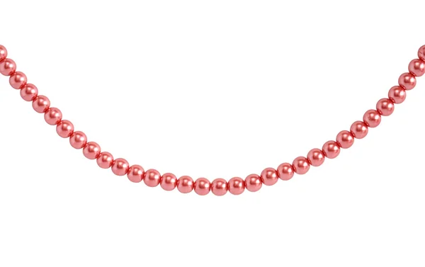 Rosa pärlskimrande halsband — Stockfoto