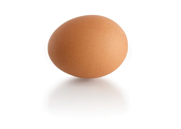 Яйцо на белом — стоковое фото