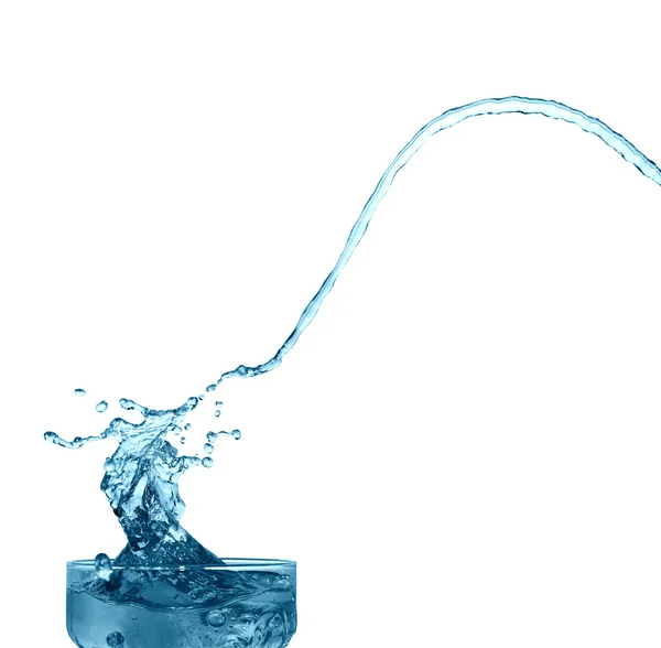 Teče, stříkající vodě — Stock fotografie