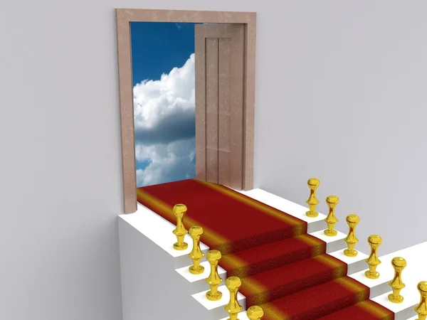 Lépcső. 3D — Stock Fotó