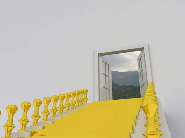 Lépcső. 3D — Stock Fotó