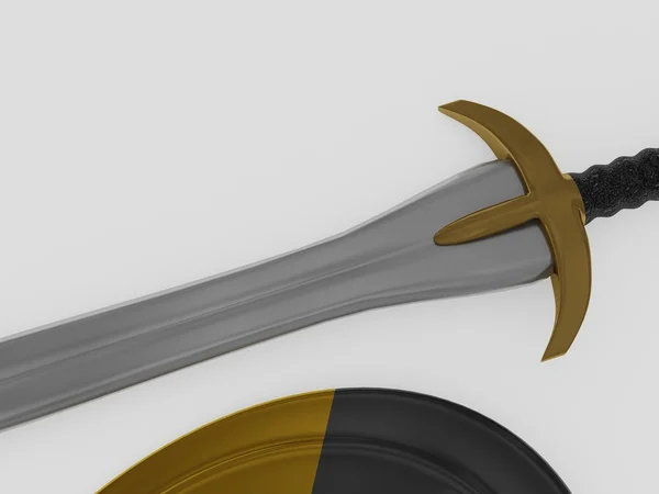 Espada e escudo — Fotografia de Stock