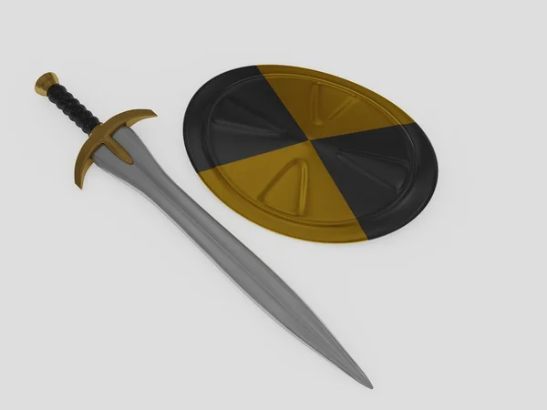 Sword and shield — Stock Photo, Image