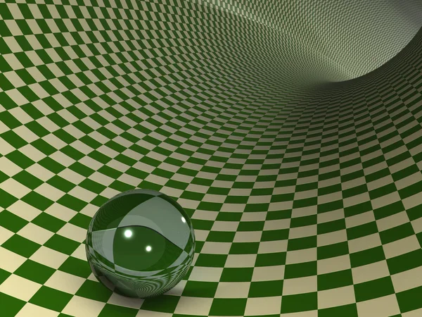 Стеклянный шар абстрактный фон. 3d — стоковое фото