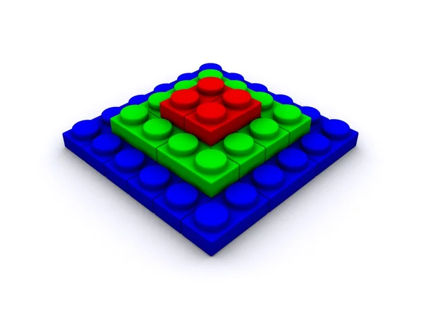 Lego-pirâmide — Fotografia de Stock