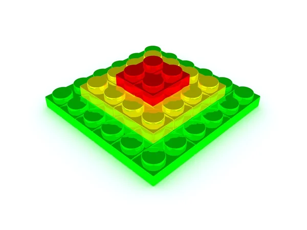 Lego піраміда — стокове фото