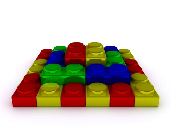 Lego піраміда — стокове фото