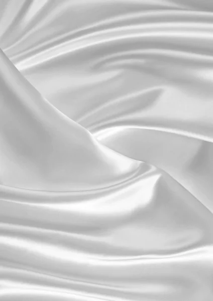 Glatt, elegant, hvit silke – stockfoto