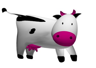 Cow on a white clipart